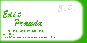 edit prauda business card